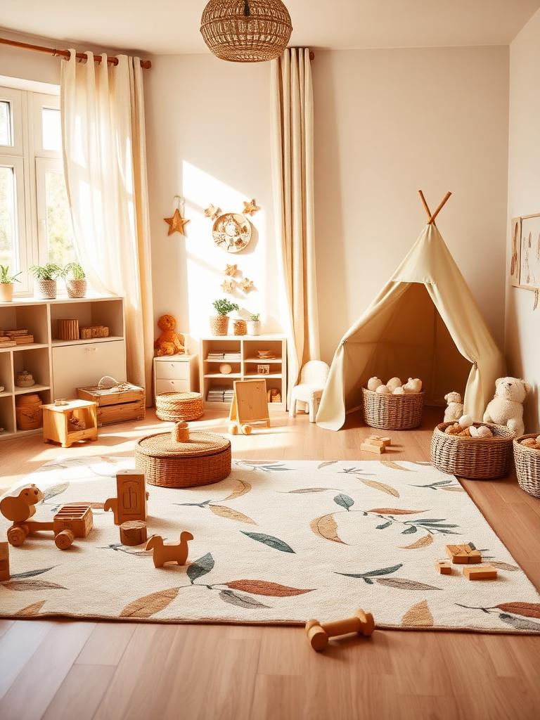 The Playroom styled with a Willow rug