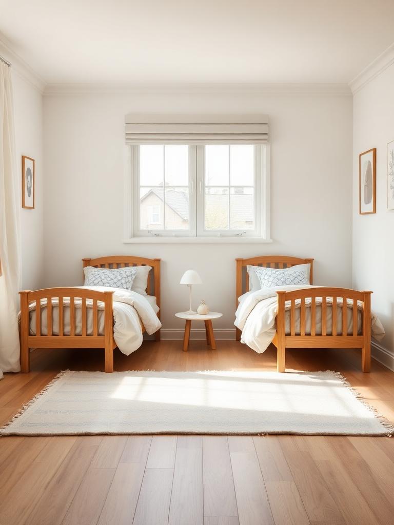 The Shared Bedroom styled with a Willow rug